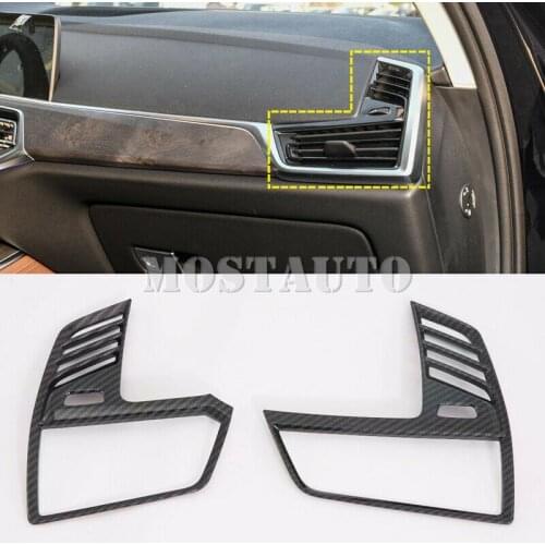 For BMW X5 G05 2019-2021 ABS Carbon Fiber Interior Side Air Vent Outlet Cover Trim 2pcs Car Accessories Interior Car Decor