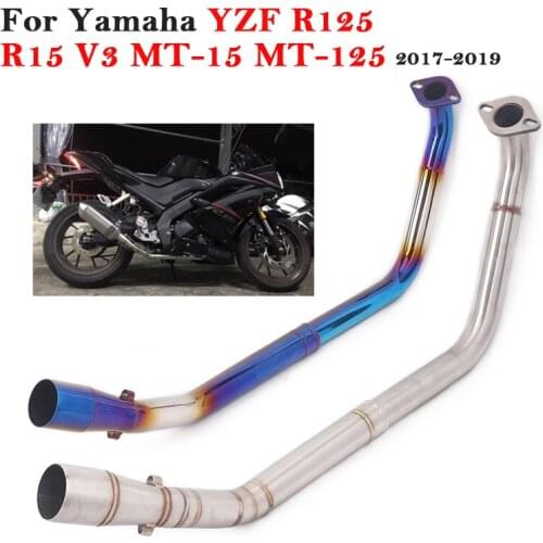 Motorcycle Exhaust Pipe Muffler Escape For Yamaha YZF R15 R125 V3 2017 2018 2019 YZF-R15 MT-15 Modified Front Middle Link Pipe