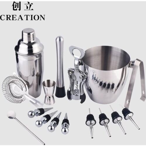 Stainless steel ice bucket wine mixing suit cocktail bar wine bottle wine mixer metal wine mixing pot