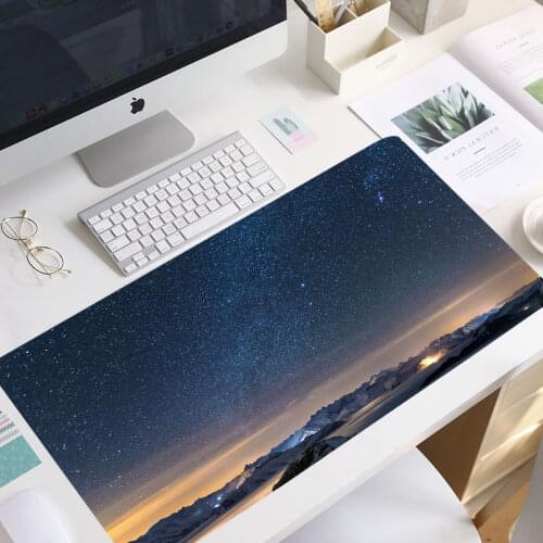 Night Sky Mouse-pad with Sewn Edges Thermal Transfer Printed Mice Mat Laptop Notebook Keyboard Pad Gaming non-skid mouse pad mat