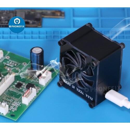 2UUL 5V Mini Exhaust Fan Microscope Soldering Smoke Absorber ESD Fume Extractor for Phone Motherboard PCB Welding Repair Tools
