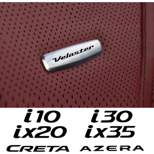 Car Chair Seat Sticker Front Seat Tuning Badges Metal For Hyundai Elantra Accent Tucson i40 i30 i20 Veloster IX35 accessories