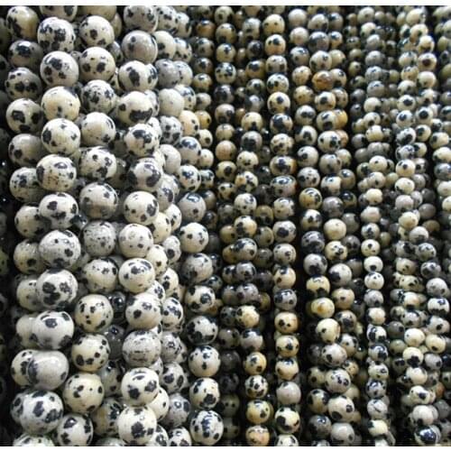 New 4/6/8/10/12mm Round Spots Natural Stone Beads for fit jewelry necklace bracelet making Wholesale Free Shipping
