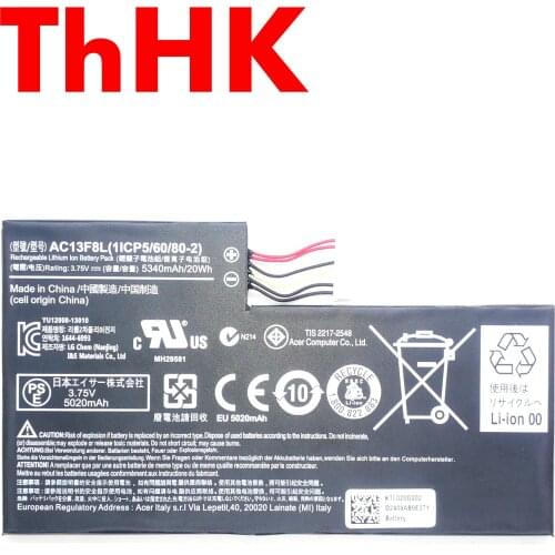 Genuine Original AC13F3L AC13F8L Laptop Battery For Acer Iconia Tab A1-A810 A1-A811 W4-820P W4-820 A1-810-81251G01NW Tablet