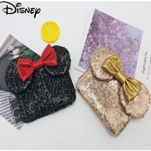 Disney personality creative sequin coin purse Mickey coin purse children coin purse square cartoon small purse wholesale