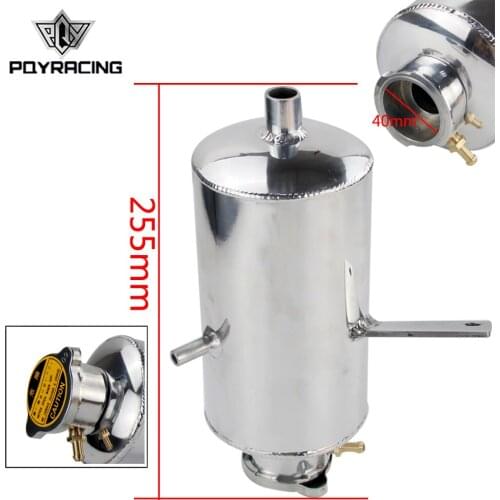 PQY - Universal Alloy Polished Water Tank / Oil Catch Can 1.5L Round Water Catch Can Fuel Tank PQY-TK09