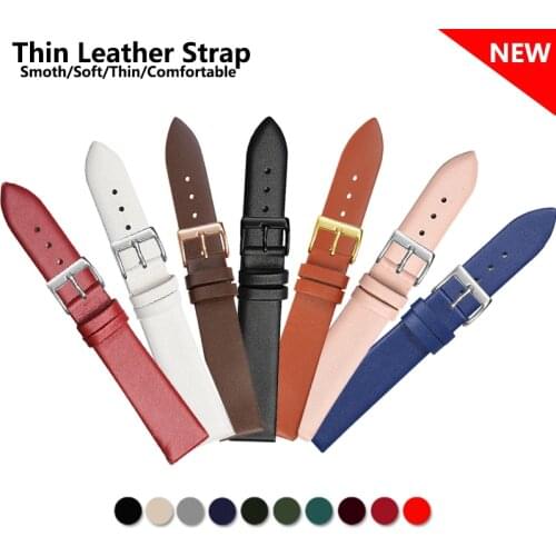 Thin Watchbands Genuine Leather Watch Strap Band 12mm/14mm/16mm/18mm/20mm 22mm Watch Band Belt