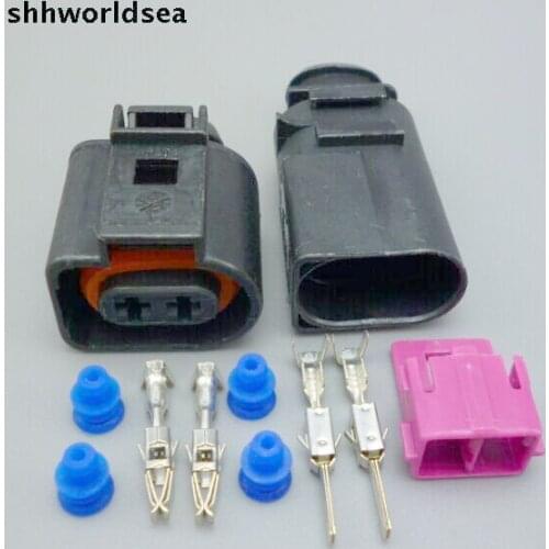 Shhworldsea 5/30/100set 3.5mm male female Wiper Pump Pigtail Wiring Plug Connector 8B0 973 822 1J0973722 For VW Jetta Golf GTI