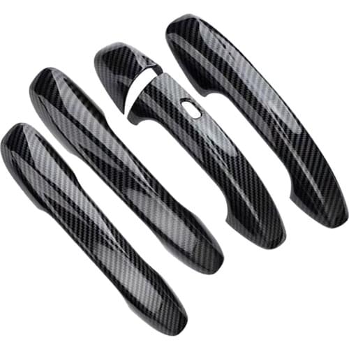 ABS Carbon Fiber Style Door Handle Cover Trim Decor Fit For Mercedes Benz GLC E Class W205 X253 W213 2016 2017 2018 2019