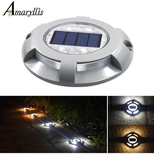 Solar LED Dock Path Deck Road Stud Maker Light Waterproof Security Lights Lamp Outdoor Driveway Pathway Yard Garden Step Lamp