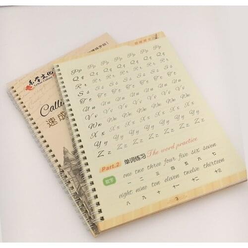 Cursive Writing English lettering Calligraphy Copybook For Adult Children Exercise Groove Practice Word Books Drawing Toys