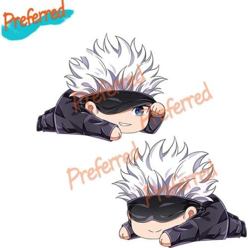 High Quality Cartoon Anime Car Sticker for Jujutsu Kaisen Gojo Satoru Graphics Decal Waterproof Car Accessories