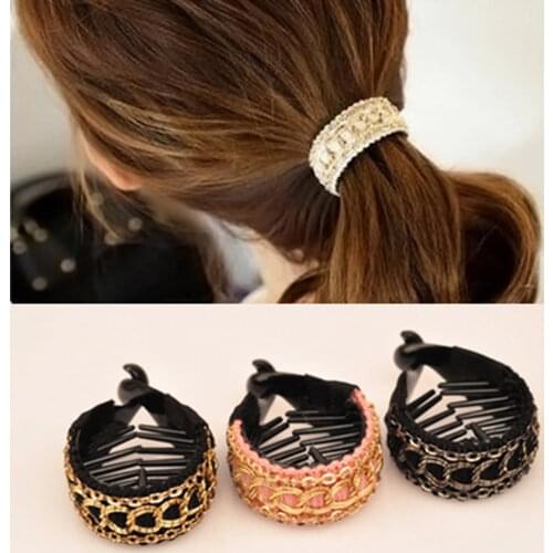 Korean Sweet Bow Hair Clip Claw Elegant Women Solid Ties Banana Hair Crab Clips Ponytail Hold Flower Girl Hair Accessories