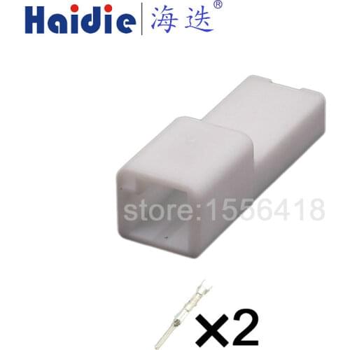 2sets 2pin Auto plastic housing plug auto wiring harness cable auto unselaed connector 7282-5846