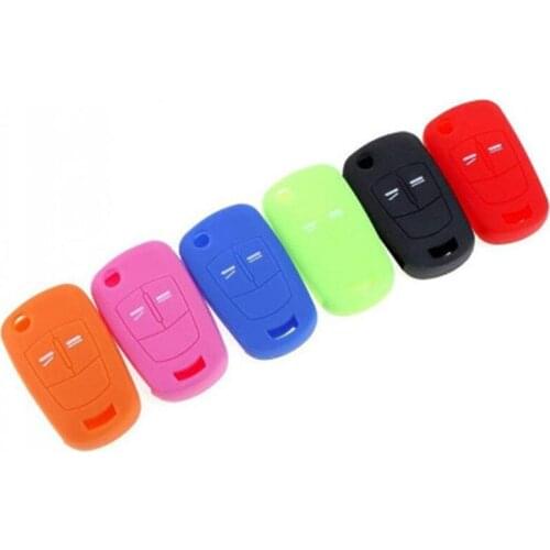 1Pc 2 buttons Luminous red black Silicone Car Key Case Cover for opel Vauxhall Corsa D Astra Vectra Zafira Signum