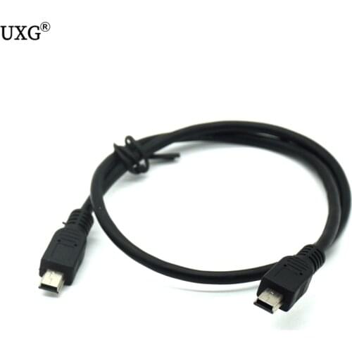 1pcs Mini USB Type B Male To Male 5 Pin Converter OTG Sync Adapter Lead Data Cable 20cm