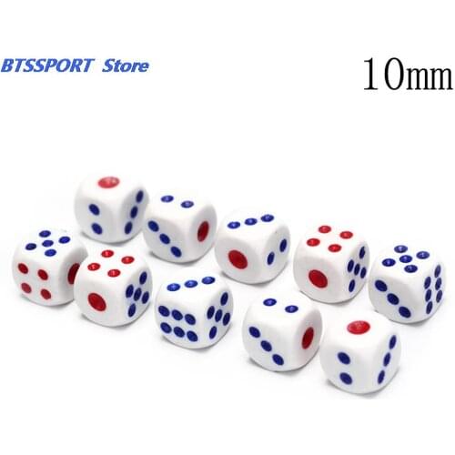10PCS/pack Standard 10mm dice set D6 acrylic for Playing Game small dice