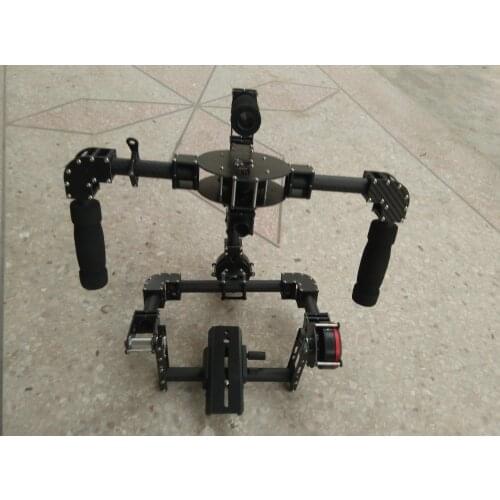3axis DSLR Brushless Gimbal Carbon Fiber Handheld Gimbal w/alexmos 32 bit controller 3pcs motor(GBM5208-200T) for GH4 5D2 5D3 6D