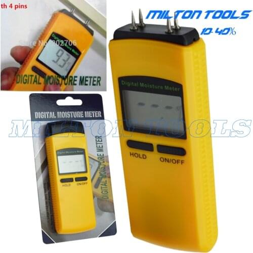 4pins LCD digital Bamboo Paper Wood Moisture Meter tester Tree moisture detector