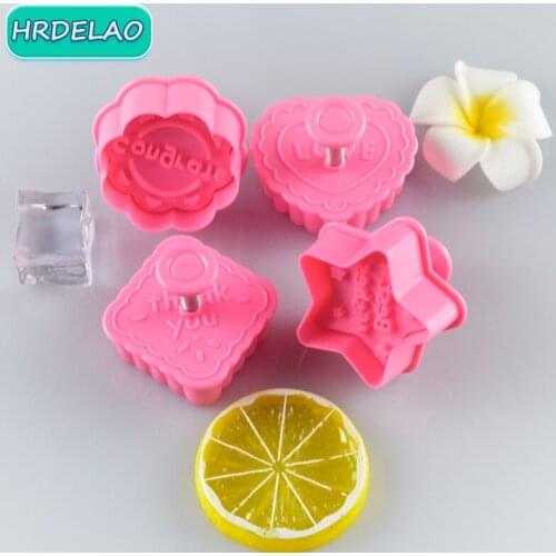 4pcs Play Dough Model Tools Star Pattern Plasticine Kits Sets Soft Clay Cutters Moulds Learning Education toys for children Gift