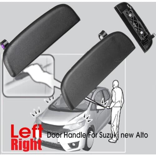 Car Front Rear Outer Exterior Door Open Handle Outside Door Knob Left Right Black For Suzuki New Alto Outer Door Handle Parts