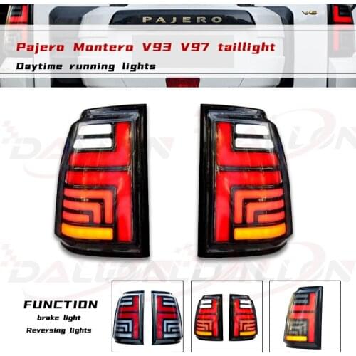 Car LED Tail Light Taillight For Mitsubishi Montero Pajero 2006-2020 Rear Running Light + Brake + Reverse + Dynamic Turn Signal
