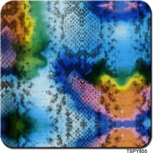 Free shipping TSKY855 width 50cm x 10m 5Sqm colorful skin pattern hydrographic printed film water transfer film