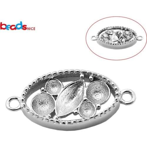 Beadsnice fine jewelry connectors pendant findings wholesale for austrian crystal diy 925 silver connectors base ID30431