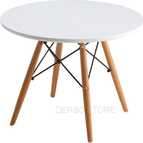 Kids Table Modern Classic Design loft Baby Dining Table MDF Baby play leisure Table Children Study Table Wood Leg Side Tea Table