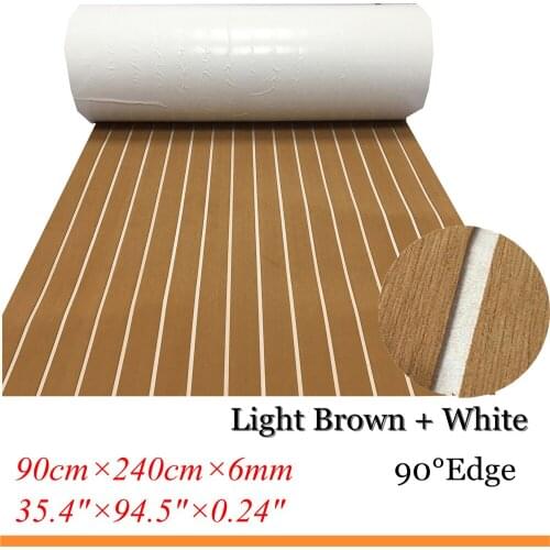 EVA Foam Boat Teak Decking Sheet Yacht Marine Flooring Carpet Mat With Adhesive 90x240cm Light Brown In White Boats Accessories
