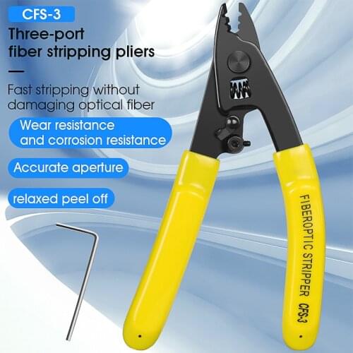 CFS-3/CFS-2/FO103-S Three-port Fiber Optical Stripper/ Pliers/ Wire strippers FTTH Tools Optical Fiber Stripping Pliers