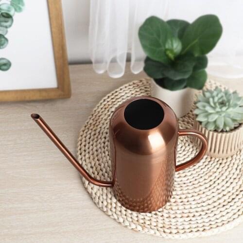1500ml Watering Pot Stainless Steel Potted Small Watering Can Long Mouth Sprayer Pot Garden Flower Plants Watering Pot