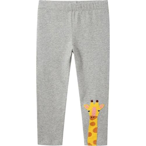 Jumping meters New Children Giraffe Leggings Pants for Girls Autumn Spring Skinny Long Pants Childrens Clothes