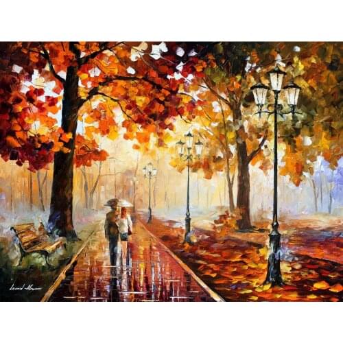 Beautiful landscape paintings the stroll of infinity palette knife art on canvas wall pictures for living room