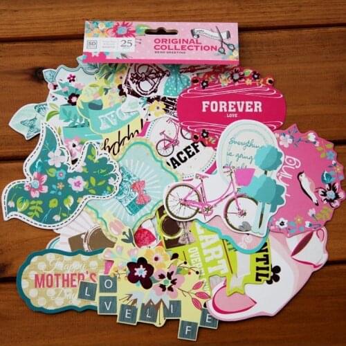 Colorful day vitange Cardstock Die Cuts,tag,title diy Scrapbooking Happy Planner/Card Making/Journaling Project craft