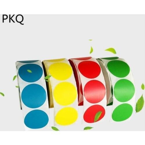 10cm large size round self adhesive labels red white blue round circle stickers in roll for heat transfer printer