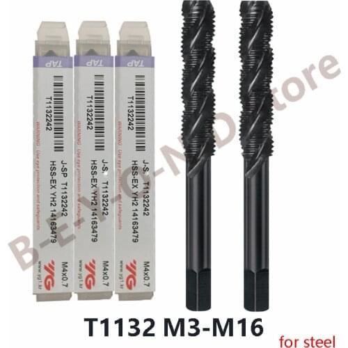 Original YG-1 Tapping Machining Carbon Steel and Alloy Steel M3*0.5 M6*1 M8*1.25 Taps for Blind Hole M10*1.5 M12*1.75 M16*2.0