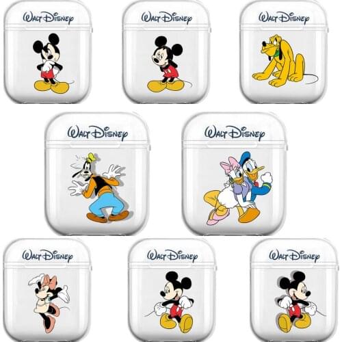 Mickey Minnie Mouse Donald Duck Daisy Duck Goofy Dog Soft Silicone Cases For Airpods 1/2 Protective Bluetooth Wireless Earphon