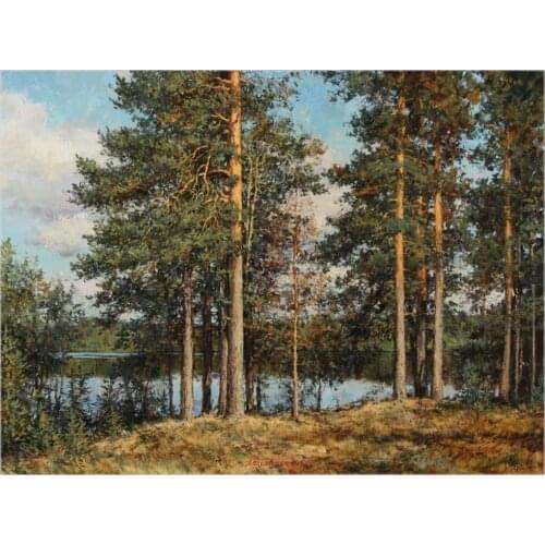 Embroidery Counted Cross Stitch Kits Needlework - Crafts 14 ct DMC Color DIY Arts Handmade Decor - Pines by the River