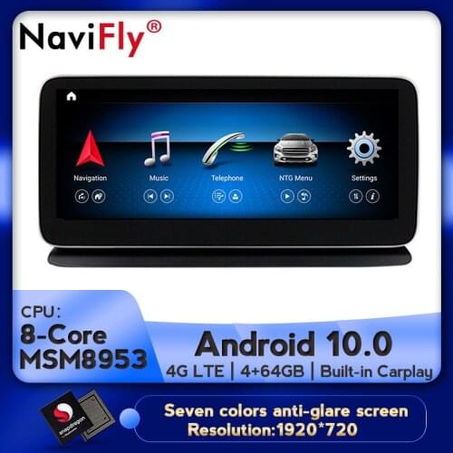 NaviFly Android 10.0 Car DVD GPS Player For Mercedes Benz CLS Class W218 CLS300 CLS350 CLS500 CLS250 MSM8953 4G+64G 1920*720 DSP