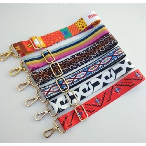 HJKL Nylon Colorful Women Shoulder Bag Strap for Crossbody Rainbow Bag Accessories Handle Handbag Purse Strap Bag Belts gift