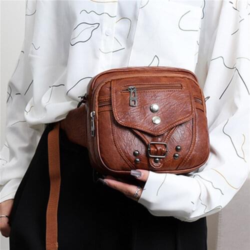 2021 New Fashion Women Messenger Bag Small Square Bags Female Black Brown One Size Shoulder Bag Ladies Large Capacity Bags