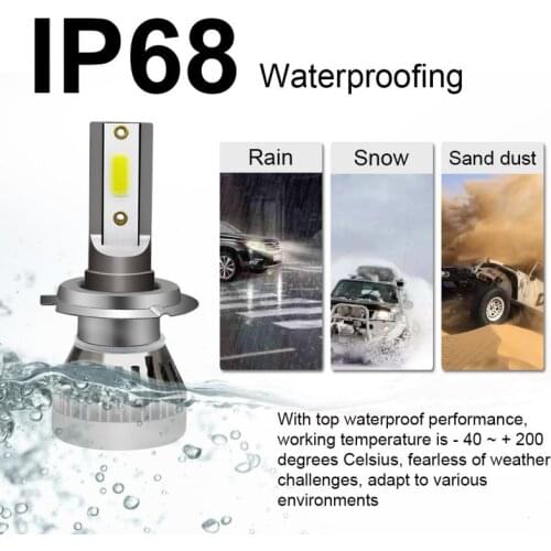 New Car Light Auto Bulbs H7 LED H4 H11 CAR LED H1 H3 H13 880 9004 9005 9006 9007 72W 8000LM Car LED Headlights 6000K