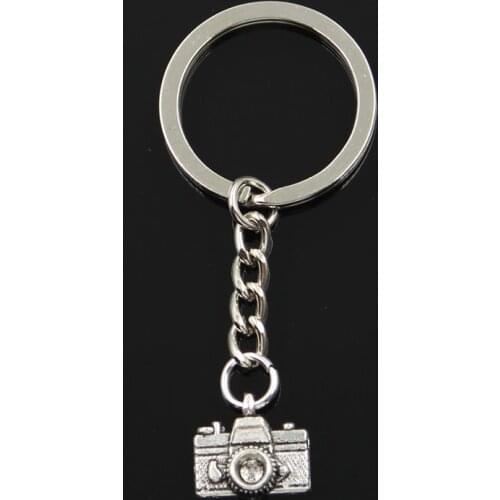 New Fashion Keychain 15x14mm Camera Pendants DIY Men Jewelry Car Key Chain Ring Holder Souvenir For Gift