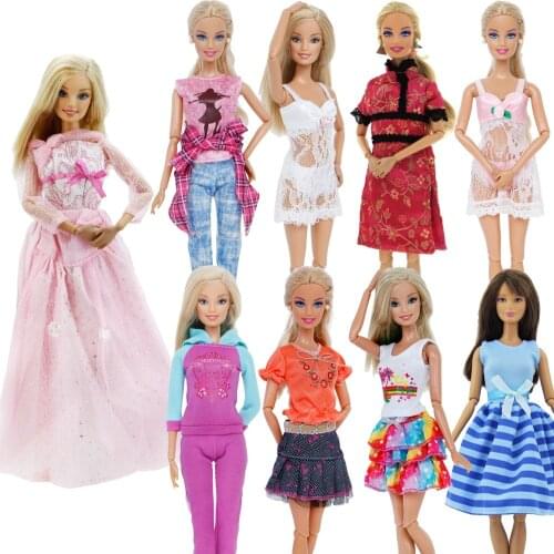 Handmade Outfit Daily Casual Wear Blouses Sport Pants Cute Tops Trousers Dress Clothes for Barbie Doll Accessories Kids Toy