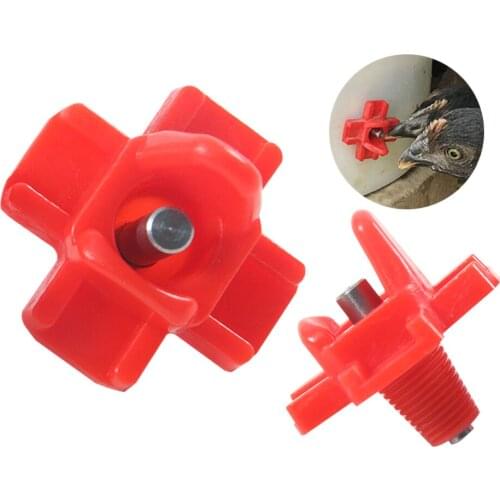 1PCS New Type Chicken Drinker Drinking Spout Red Head Automatic Feeding Nipple Drinking Breeding Equipment Export Spout