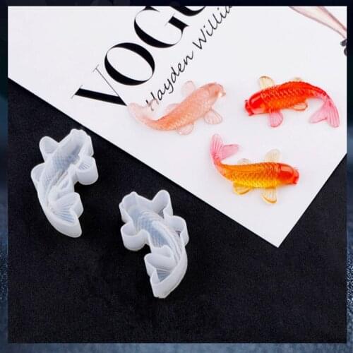Transparent Koi Fish Silicone Mold Crystal Epoxy Resin Mould Koi Fish Mold DIY Cake Chocolate Jelly Mould Making Baking Tools