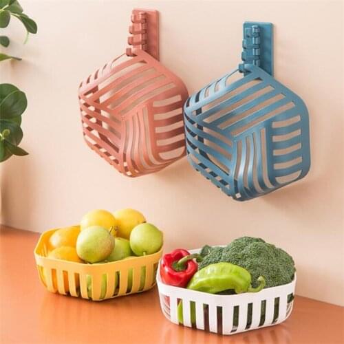 Hexagonal Fruit Plate Kitchen Living Room Storage Basket Kitchen Drain Rack Fruit Vegetable Storage Holder Snack Tray Storage