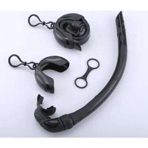 Foldable Snorkel Tube Water Sports with Compact Storage Case Roll Up Snorkel Wet Breathing Tube For Snorkeling