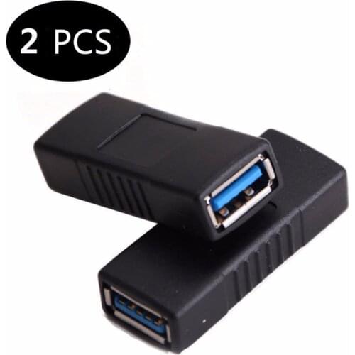 SuperSpeed USB 3.0 Coupler Adapter Type A Female to Female Bridge Extension Connector 2PCS